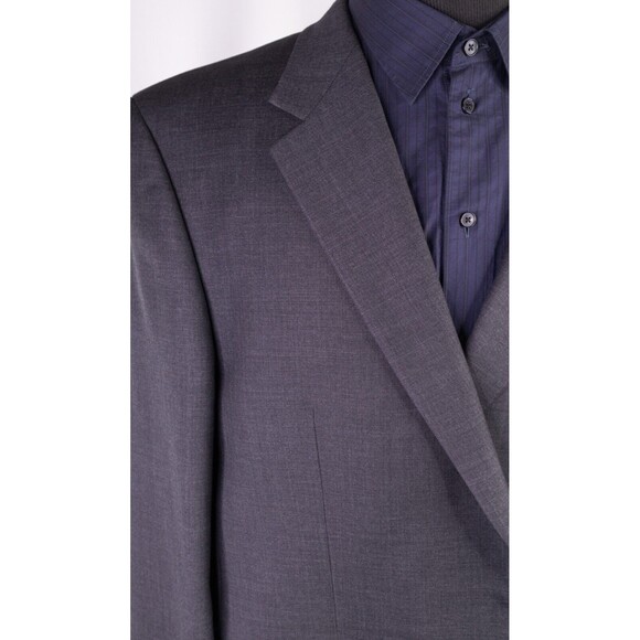 Ralph Lauren Mens Two Button Gray Blazer Wool Solid Sport Coat Jacket Size 48L - Picture 5 of 15